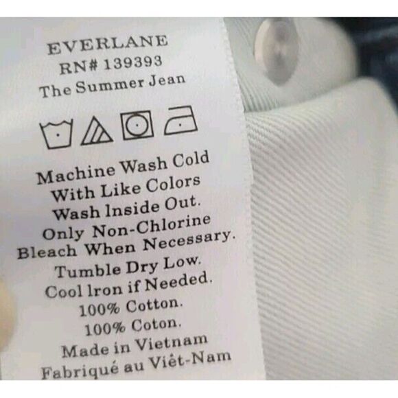 Everlane The Summer Jeans High Rise Cropped Distressed Medium Wash Size 29 - Picture 5 of 8